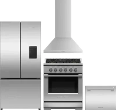 4 Piece Package Includes Refrigerator, Range, Hood And Dishwasher